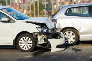 Blind spot causing car collision.