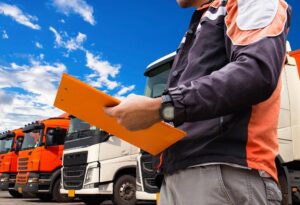 Truck checklist inspection for maintenance.