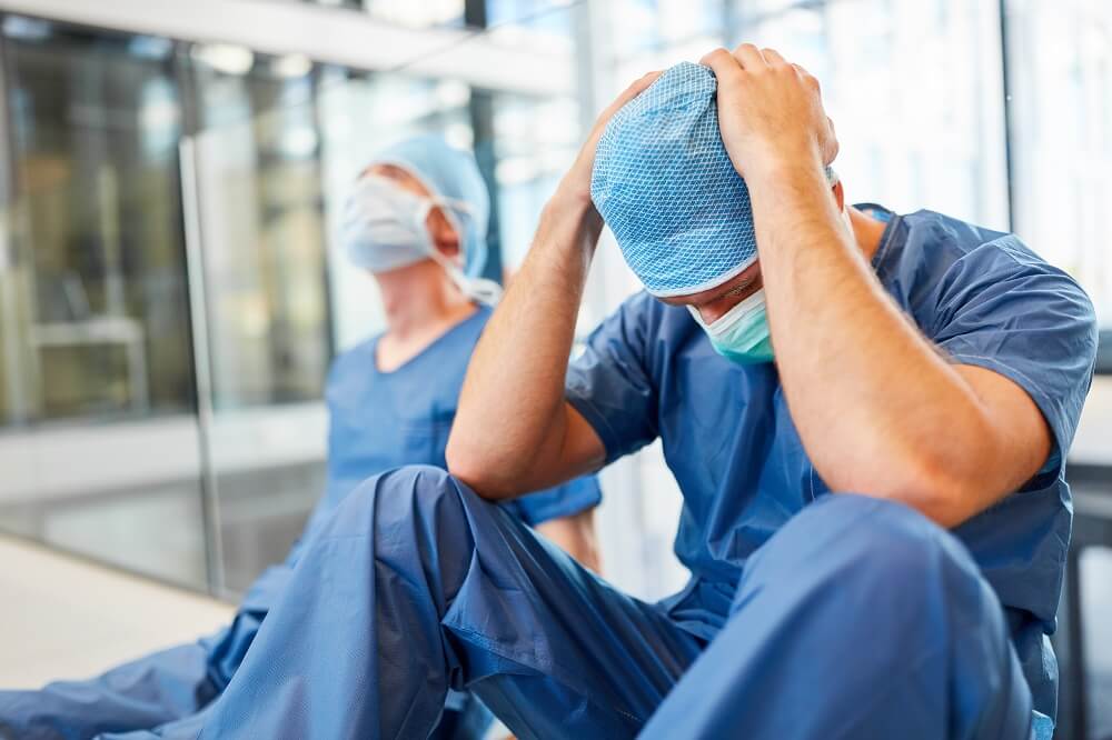Upset surgeon from failed operation.